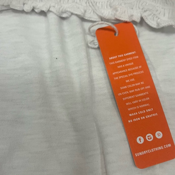 Sundry Ruffled Neck Tee - Picture 6 of 8